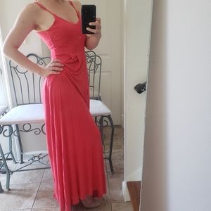 Coral maxi dress